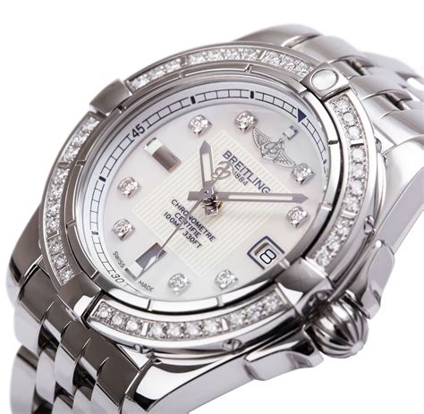 how big are the diamonnds in a breitling watch|Breitling diamond women's watches.